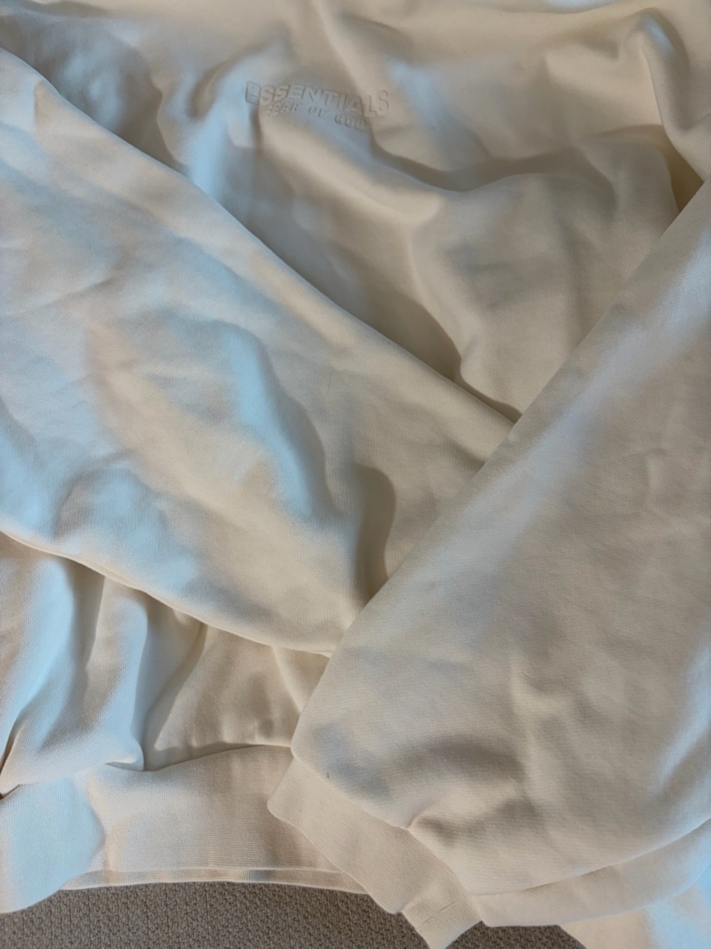 Essentials Fear of God Cloud Dancer White Hoodie - Picture 10 of 14
